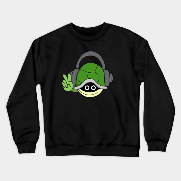 Turtle Peace Sign Crewneck Sweatshirt by pako-valor